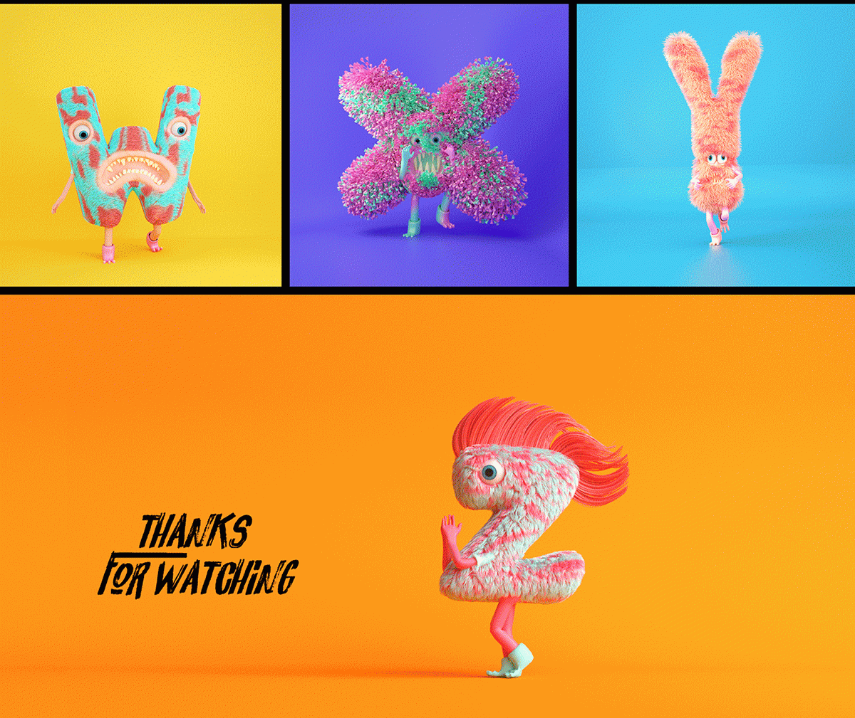 “Furry Alphabet”吉祥物品牌設(shè)計形象  吉祥物設(shè)計展示