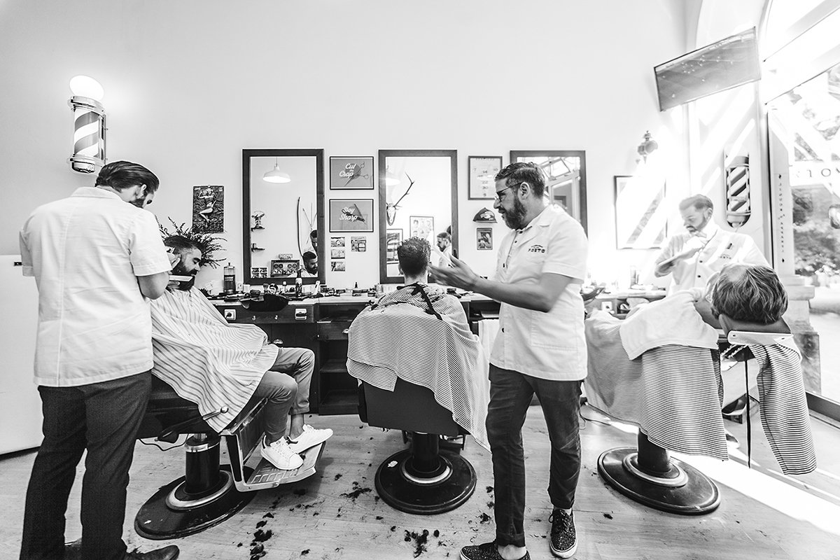 Barbearia Porto理發(fā)店品牌形象  實景拍攝