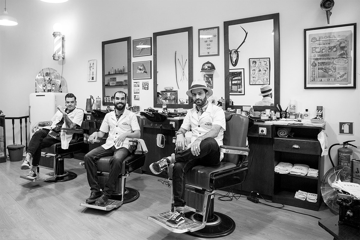 Barbearia Porto理發(fā)店品牌形象  店面展示