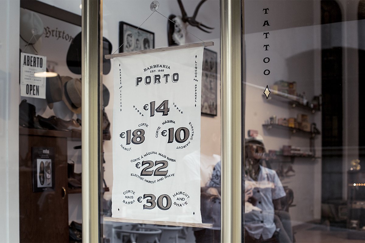 Barbearia Porto理發(fā)店品牌形象  畫報設(shè)計