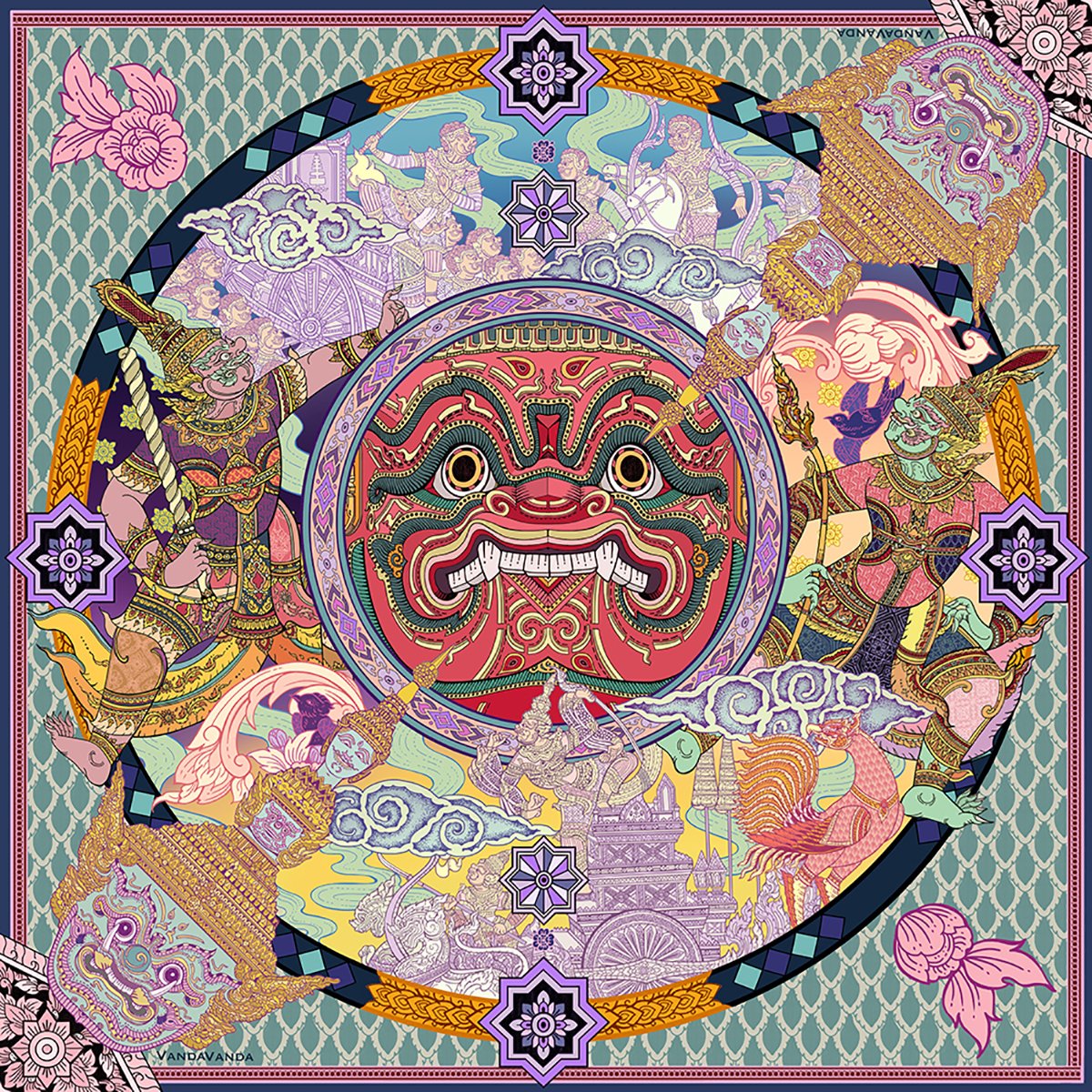 深圳品牌設(shè)計  深圳品牌策劃  Vandavanda圍巾品牌形象設(shè)計  插畫展示
