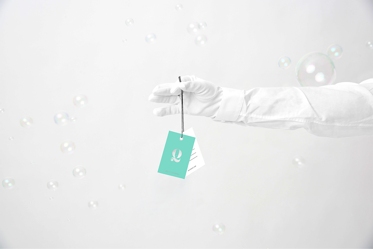 深圳品牌設(shè)計  深圳品牌策劃  Qleaners干洗服務(wù)公司品牌形象設(shè)計  吊牌設(shè)計