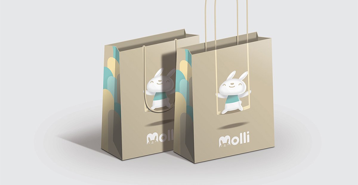 深圳品牌設(shè)計(jì)  深圳品牌策劃  Molli兒童服裝店品牌形象設(shè)計(jì)  包裝設(shè)計(jì)