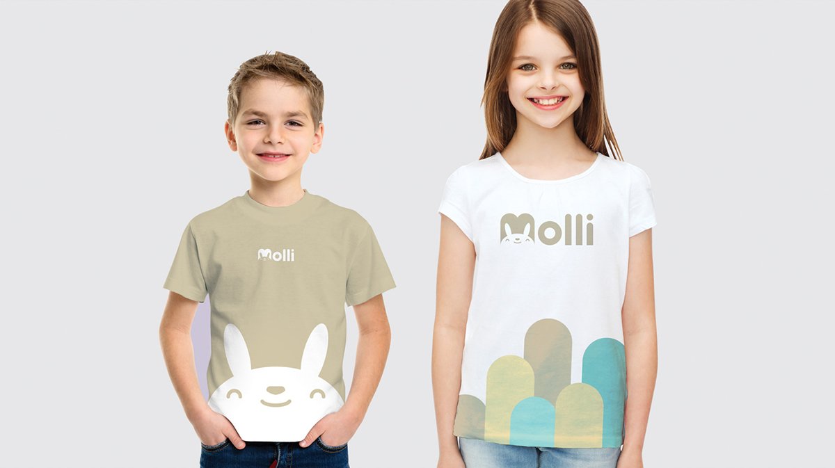 深圳品牌設(shè)計(jì)  深圳品牌策劃  Molli兒童服裝店品牌形象設(shè)計(jì)  服裝展示