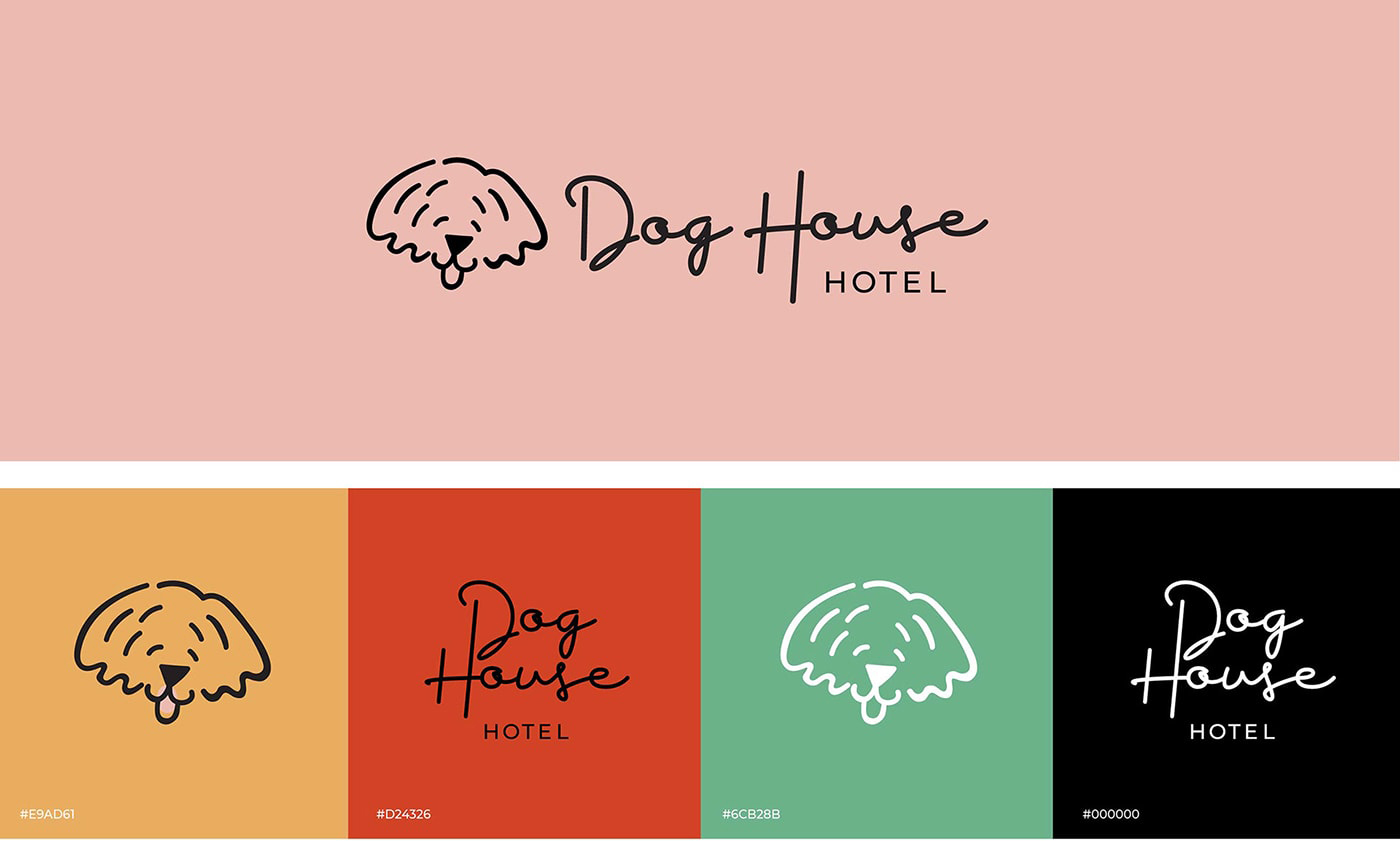 Dog House 創(chuàng)意主題酒店品牌形象設計案例，主題酒店品牌設計，品牌形象策劃，深圳品牌設計，左右格局